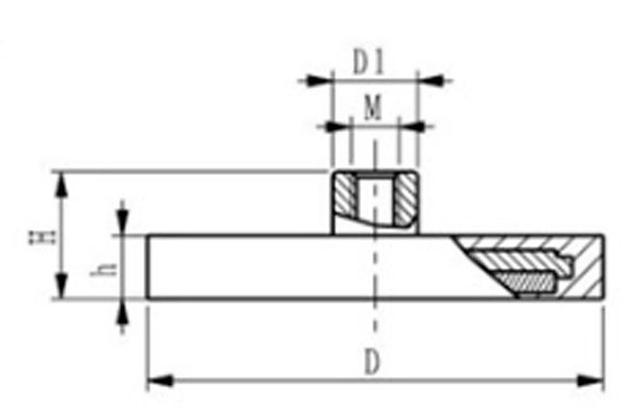 Gummiert magnet 43mm